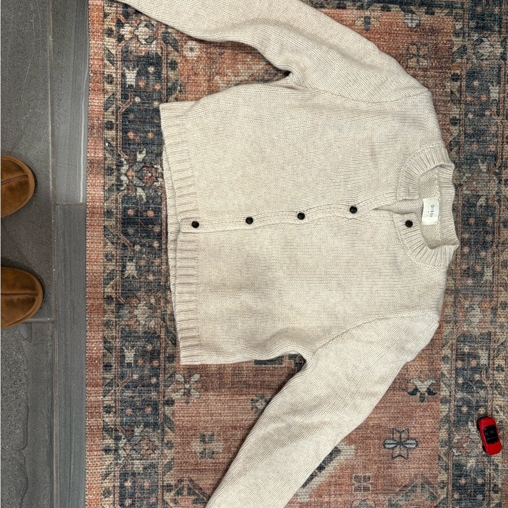 DISSH FOSTER CHALK KNIT CARDIGAN
